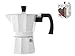 Home Caldo Caffè White Passion, Caffettiera Moka per Espresso, 3 tazze, Alluminio, Bianco