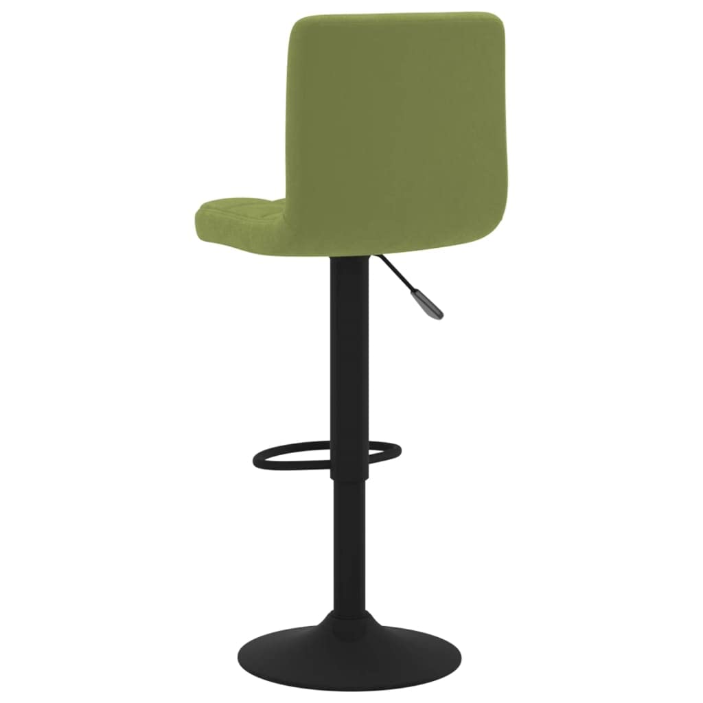 Taburete de bar de terciopelo verde claro, moderno taburete regulable en altura con reposapiés y resorte de gas, silla de bar giratoria 360 grados para cocina, comedor y bar, 40 x 47 x (90-111