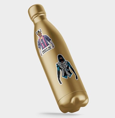 Image of Free Fire Game Stickers - 50+ Waterproof Vinyl Decals for Laptops, Phones, Bottles, Bikes & More - Gamer Merchandise & Gifts