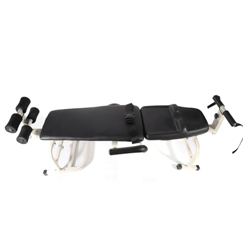 LIAPDG 1.65M Bidirectional Stretching Traction Bed, 1.40M - 1.9M Spinal Decompression Massage Neck Stretch Table Cervical Lumbar Traction Bed Back Stretcher for Spine Body Stretching Device