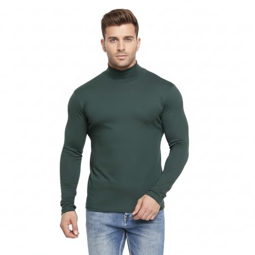 Image of CHKOKKO Men's Winter Wear Cotton High Neck Full Sleeves Regular Fit T-Shirt