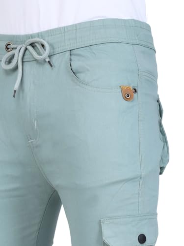 Image of Men's Cargo Pants with Pockets, Cotton Joggers, 6 Pocket Casual Trousers, Track Pants for Office and Parties, Comfortable
