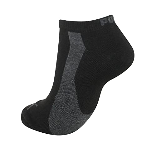 PUMA Men's 6-Pack Low Cut Socks, Charcoal/Black, 10-13 US3