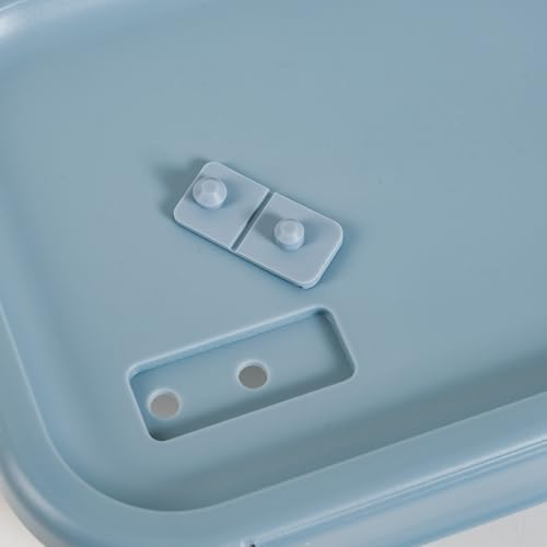 Image of Nestasia Borosilicate Glass Containers with Clip Locks Set of 4 (370ml, 660ml, 1L, 1.5L) - Airtight & Leakproof Containers with Air Vent Lid for Fridge Storage | Microwave & Dishwasher Safe (Blue)