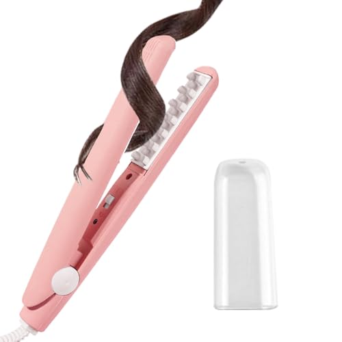 Tuxuseo Plancha para dar volumen a la raíz del cabello, rizador de raíces para el volumen, pequeño rizador para corto, alisador de raíces de hierro de cerámica, herramientas de peinado portátiles