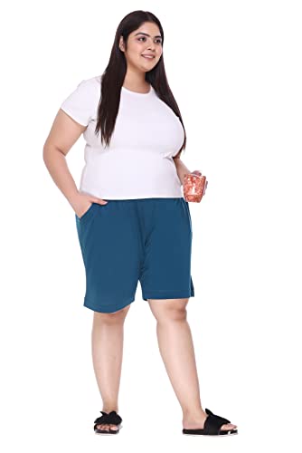 Image of CUPID Women Plain Comfortable Barmunda,Shorts for Sports, Yoga, Daily Use Gym, Night Wear, Casual Wear for Ladies