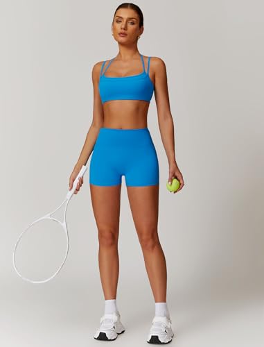 Two Piece Workout Sets For Women Sports Bra Matching High Waist Scrunch Butt Shorts Gym Yoga Athletic Clothes4