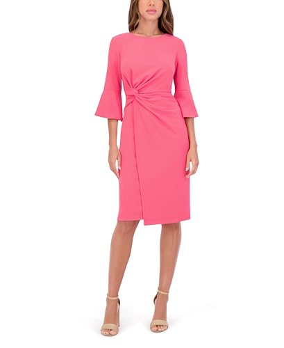 Image of Kensie Women's Belle Sleeve Scuba Crepe Midi Dress