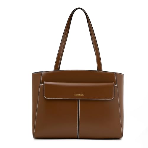 Image of Miraggio Milenna 14 Inch Laptop Tote Bag With Padded Laptop Compartment | Office Tote Bag For Women | Big Totes For Work & Travel With Functional Pockets
