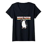 Photo Gallery donna resist facism penguin activism dichiarazione maglietta con collo a v Photo Gallery donna resist facism penguin activism dichiarazione maglietta con collo a v