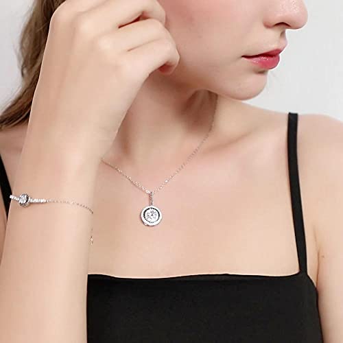 Bijoux colliers et pendentifs ronds en argent 925 authentique - 3