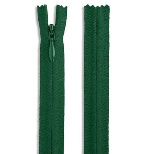 9 inch Invisible Zipper Green Non Separating Zipper Nylon Green Zipper Crafts 9” Zipper for Sewing