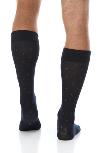 Men's Dress Socks - 4 Pair Pack Classic Patterns Soft and Lightweight Cotton Comfort assorted colors shoe size 7-134