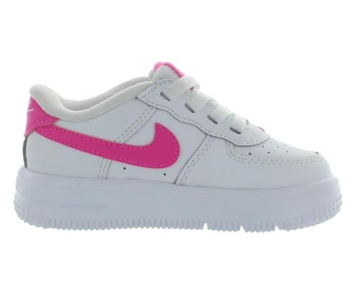 Nike Force 1 Low EasyOn Baby/Toddler Shoes (FN0236-102, White/Laser Fuchsia) Size 42