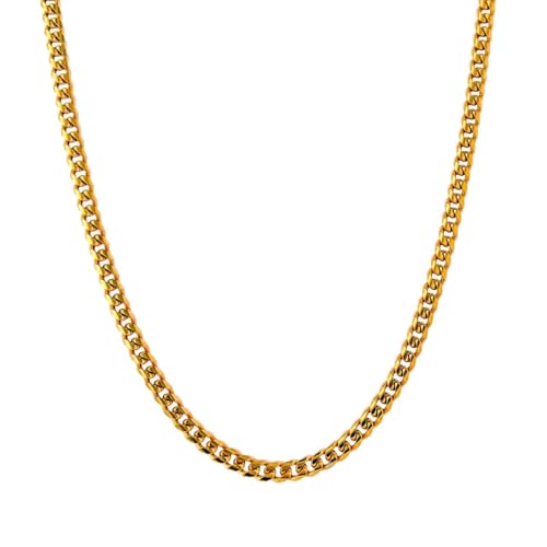 ZYTOON Men's 18K Gold Plated Cuban Link Chain | Durable Anti-Tarn...