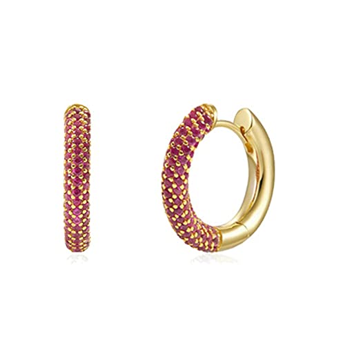 Boucles d'oreilles créoles en argent plaqué or petit modèle pour femme hélice
