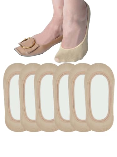 No Show Socks Womens Non Slip Invisible Ultra Low Cut Socks for Flats Hidden Boat Summer Sock Size 8-11
