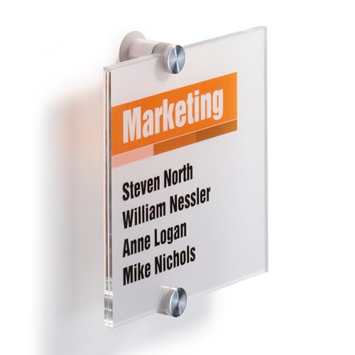 Durable Türschild Crystal Sign, 148 x 148 mm, mit bedruckbarer...