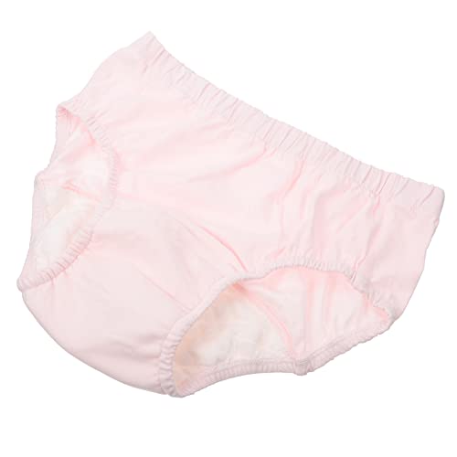 Healifty Adult Diapers Cotton Underwear Leak Diapers Adult Cloth Diaper Cover Active Waterproof Leakproof Pants for Adults Elderly Pink XL
