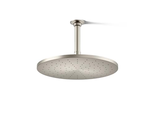 Kohler 13690-BN Contemporary Round 12' single-function rainhead, 2.5 gpm, Vibrant Brushed Nickel