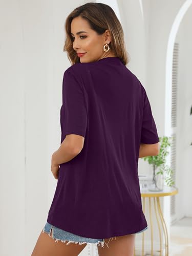 Image of Heymoments Women's Short Sleeve Cardigan Lightweight Open Front Cardigans