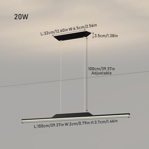 Lustre LED dimmable et antirouille à intensité réglable pour salon