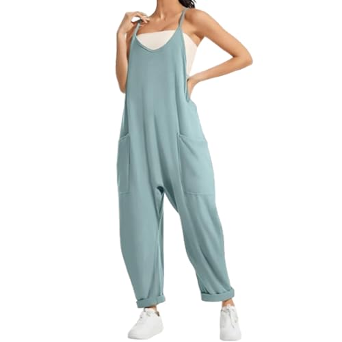 Lahloya - Mono de maternidad Lahloya de una pieza, overol de maternidad de algodón de gran tamaño para mujer, verde, M