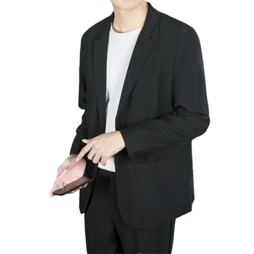 Men's Four Seasons Solid Color Suit Jacket Single-Breasted Casual Daily Suit Jacket