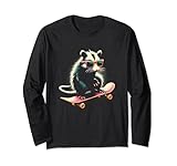 Photo Gallery possum skateboarding - divertente grafica opossum skate lover maglia a manica Photo Gallery possum skateboarding - divertente grafica opossum skate lover maglia a manica