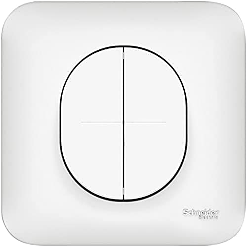 Schneider Electric SC5S262216 Double Poussoir 10 ampères à fermeture, 250 V, Blanc