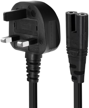 Cavo Alimentazione Per Xbox Series X/S &ndash; IEC C7 A Figura 8, Spina UK 1.5m (NERO)
