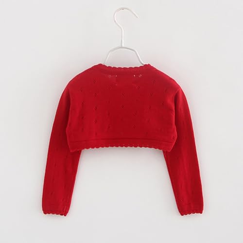 Little Girls' Long Sleeve Bolero Cardigan Shrug Bow Bolero Jacket Shrug Short Cardigan Dress Cover ups2