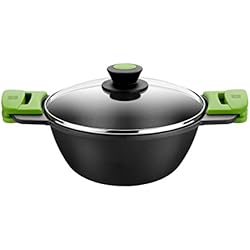 Bra Prior Cacerola Alta BRA Cacerola cóncava, Aluminio fudido, Negro, 28 cm