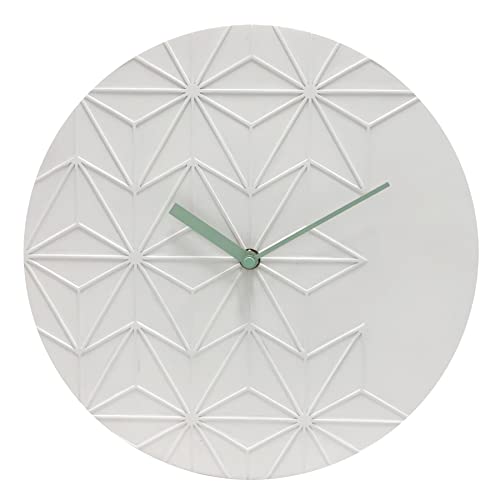 Acctim Chloe Wall Clock Quartz Geometric Resin Face Open Dial, White, 30cm