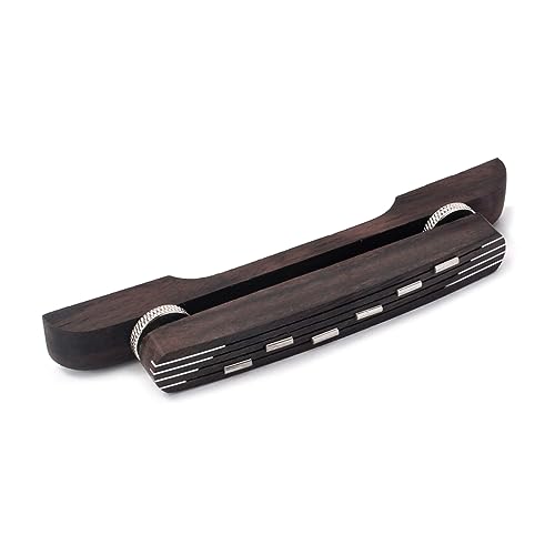 ibasenice 4-string Bass Guitar Bridge Rosewood Height Adjustment Replacement Guitar Bridge