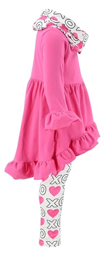 Image of Unique Baby Girls Kids Toddler 3pc Outfit Set Long Sleeve Cotton Blend Tunic Top Leggings and Scarf