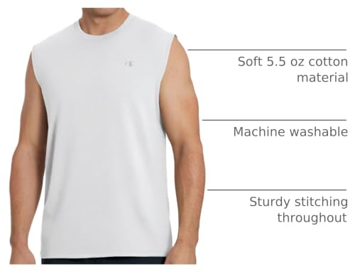 Image of Champion Men's Muscle Tank, Classic Graphic Muscle Tee, Sleeveless T-shirt for Men (Reg. Or Big & Tall)