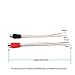 MAYIWO RCA Adapter, 2-Port, 18 AWG Speaker Wire to RCA Female, Black/Red