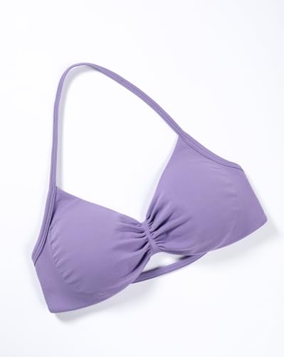 Image of AUROLA Influence Strappy Bra Sports Bras for Women, Backless Padded Impact Strappy Bra Workout Gym Yoga with Removable Cups