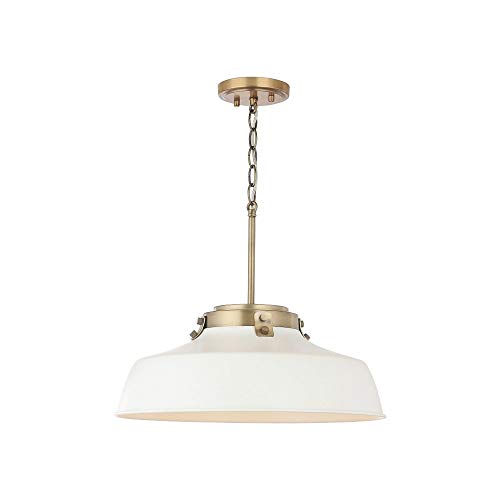Austin Allen & Co 9D330A Oakwood - One Light Pendant, Matte White Finish