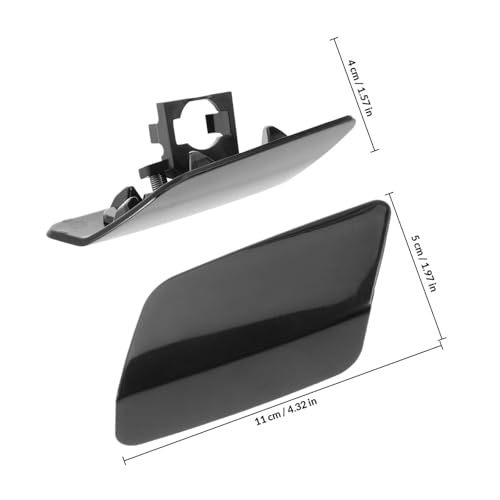 Tapas de lavafaros delanteros Baluue de plástico negro para mantenimiento de coche 2