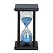 TYUINMG 30min Orologio di Sabbia in Legno Clessidra Cucina Scuola Clessidra Timer Scrivania da Ufficio Decorazioni per la casa Giocattolo per Bambini per Lo Studio 30 Minuti Nero Blu