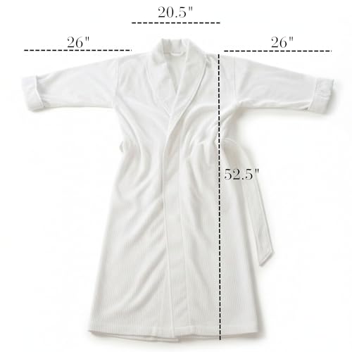 Image of Telegraph Hill Double Layer Seersucker Robe - Unisex - White - X-Large
