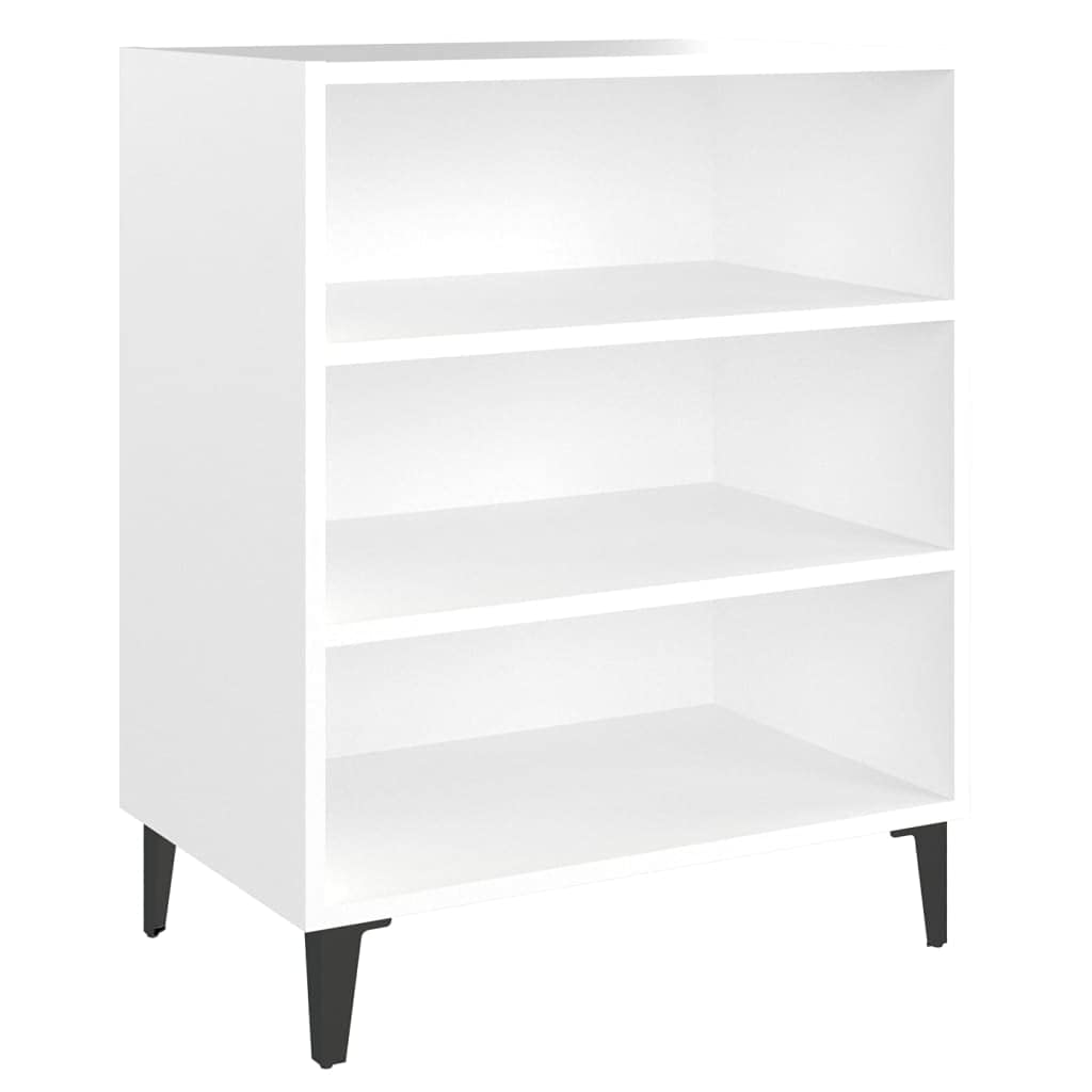 Credenza Bianca 57x35x70 cm in Legno Multistrato Dispensa Cucina Mobile Bagno Mobiletto Multiuso Mobile Cucina Salvaspazio per Cucina Camera Da Letto Sala Da Pranzo Soggiorno