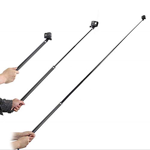 NMD&LR Carbon Fiber Selfie Stick, Super Long 3m Panoramic Action Camera, Extendable Telescopic Rod, Adjustable Portable Selfie Stick, Suitable For GoPro Xiaoyi