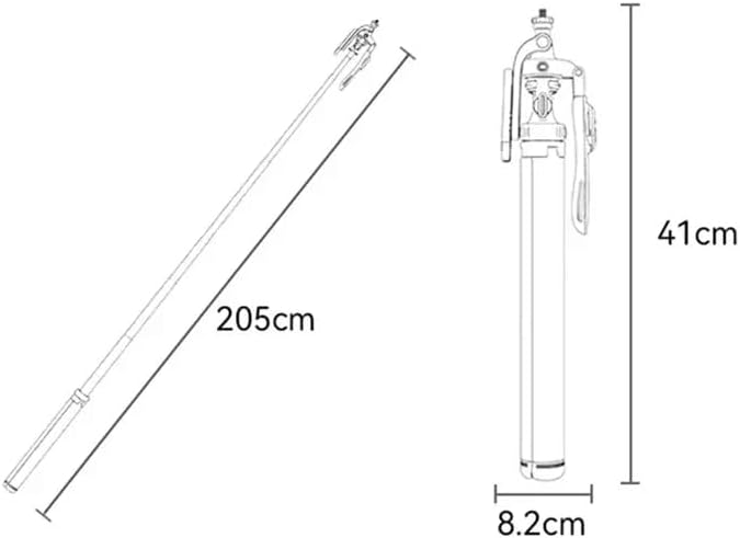 Dimensions of Yesido SF17 Selfie Stick Tripod