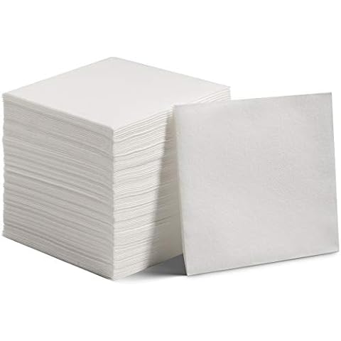 200 Linen-Feel Dessert And Beverage Napkins - Disposable Cloth-Like Cocktail Paper Napkins - Soft and Absorbent For Bar, Restaurant, Café, Wedding, Parties (200-Pack) Cover