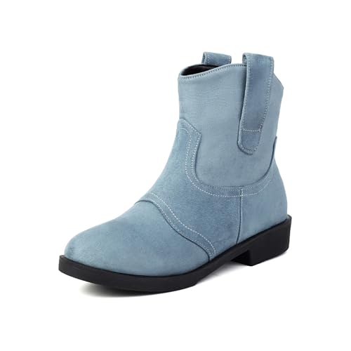 Bottines en daim synthétique confortables à talon bas pour marcher tout l'hiver