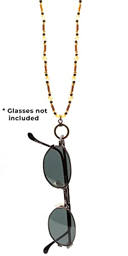 Image of Calabria Eyeglass Necklace Holder for Women - Beaded Glasses Chain with Secure Loop | Eyewear Holder Necklace for Glasses