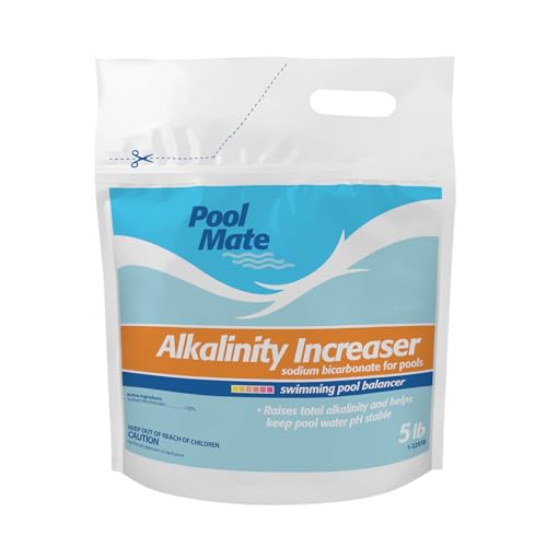 Pool Mate 5-Pounds Premium Alkalinity Increaser for Swimming Pools, 100% Sodium Bicarbonate